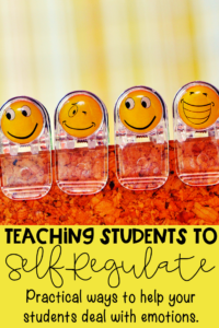 Teach your students to self-regulate and manage their emotions with these activities. Managing feelings is just one part, but there are lessons and activities to help your students develop emotional regulation skills included in this post! 