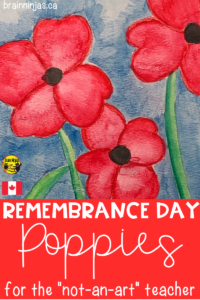 Get your own copy of this free lesson that you can use for #remembranceday or anytime of year. #poppies are beautiful and fairly easy for students to create. #artlessonsfall