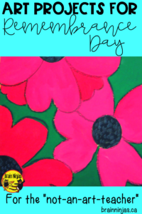 Try one of these five art projects that don't require a ton of time or mess and are perfect for your #remembranceday display or lessons. #remembrancedayart #artlessonsforkids