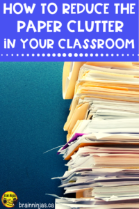 If paper is piling up in your classroom we have some solutions to cut down on the paper clutter with some practical suggestions. These are sure to get your paper pile cut down.
