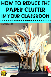 If paper is piling up in your classroom we have some solutions to cut down on the paper clutter with some practical suggestions. These are sure to get your paper pile cut down.