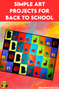 Are you looking for some amazing back to school art projects? You can grab the instructions for this one on our site or get the free lesson plan in our Resource Library when you become a teaching ninja. Come check out these great art projects perfect for the first day of school.