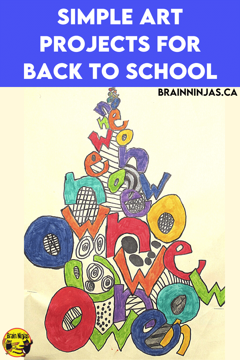 Simple Art Projects for Back to School - Ninja Notes