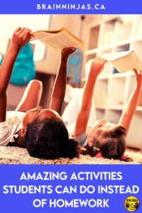 Are you looking for activities your students can do at home instead of homework? We don't assign homework in our upper elementary classroom. Instead, we assign activities and it's been a big hit. Come find out what you activities you can do instead of homework.