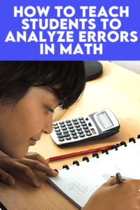 When students understand the types of math mistakes they make while calculating math equations, they can prevent them. We teach our students to analyze errors in math. Come see how we use this strategy to help students deepen their math understanding and grab a free activity you can use in your upper elementary math class. We use this activity with our grade four and grade five math students and all of them benefit from it.