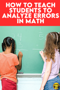 When students understand how they make mistakes while calculating math equations, they can begin to prevent making them. We teach our students to analyze errors in math. Come see how we use this strategy to help students deepen their math understanding and grab a free activity you can use in your upper elementary math class. We use this activity with our grade four and grade five math students and all of them benefit from it.