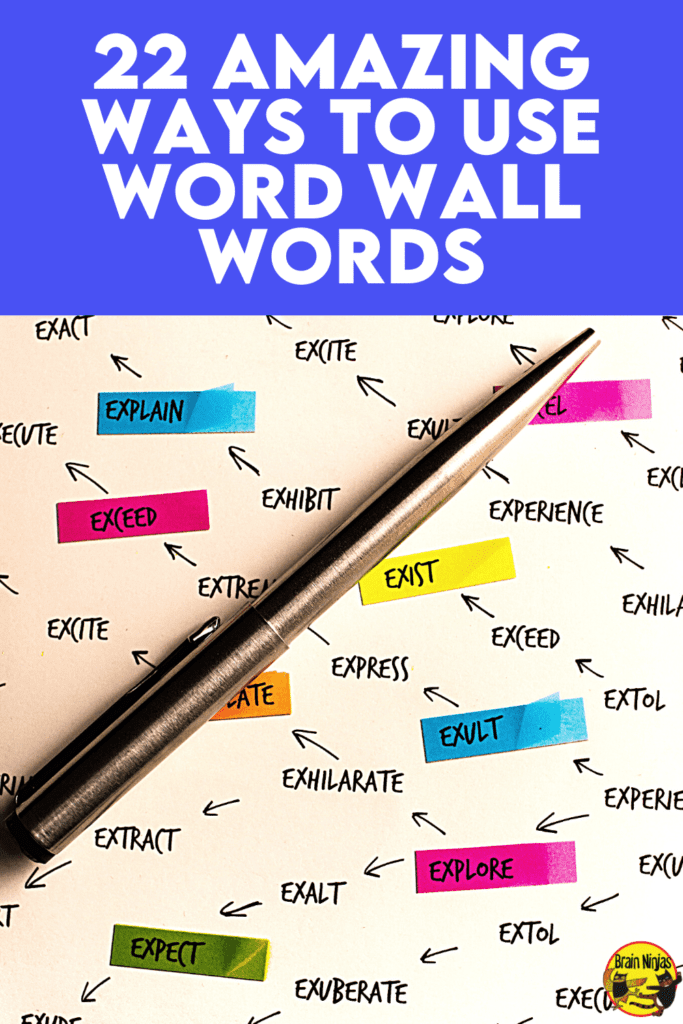 22 Amazing Ways To Use Word Wall Words - Ninja Notes