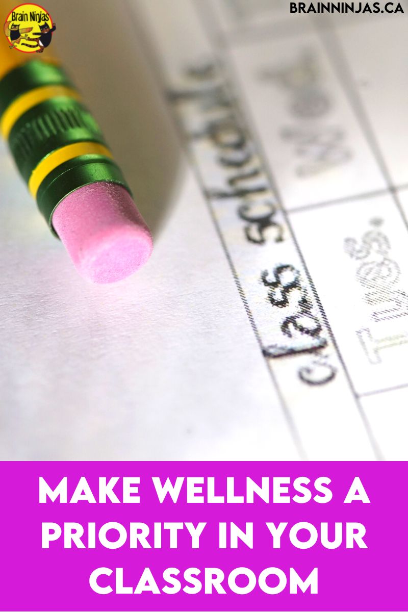 Make Wellness Lessons A Priority In Your Classroom - Ninja Notes