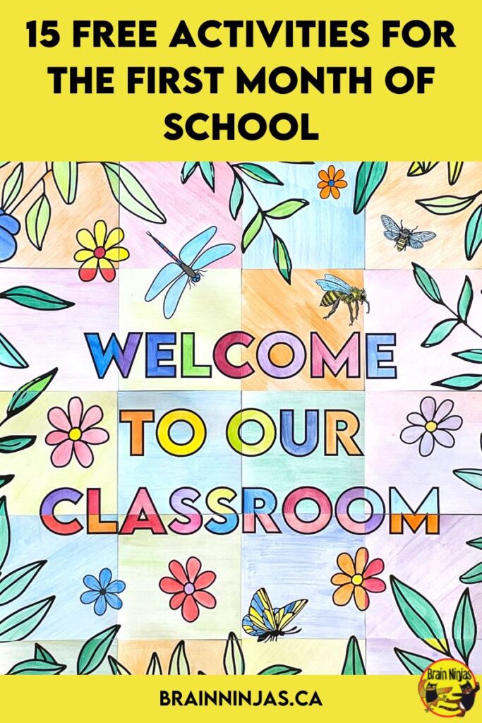 15 Free Activities for the First Month of School - Ninja Notes