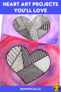Heart art projects are great any time of year. We collected some of our favourite art projects that use basic materials like markers, pastels and crayons and put all the instructions in one blog post. Come see which one you can make with your upper elementary class for Valentine's Day, Pink Shirt Day or just to show how kind your students can be.