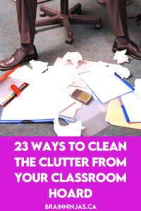 It's time to up your classroom organization game and get rid of the clutter that is drowning you in your own classroom. Come read our huge list of ways to cut back so you can streamline your classroom and get rid of the clutter hoard.