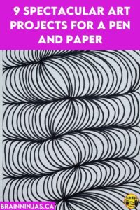 If you are looking for some very simple art projects you can do in your upper elementary classroom with just a pen and paper. We've included all the instructions so you can create these beautiful but very simple art projects for elementary students. Come take a look and find the one you'll save when you need something in a pinch.