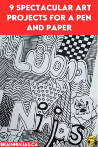 If you are looking for some very simple art projects you can do in your upper elementary classroom with just a pen and paper. We've included all the instructions so you can create these beautiful but very simple art projects for elementary students. Come take a look and find the one you'll save when you need something in a pinch.