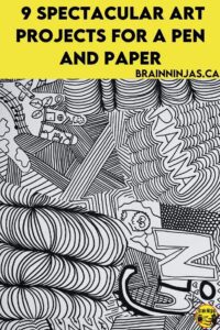 If you are looking for some very simple art projects you can do in your upper elementary classroom with just a pen and paper. We've included all the instructions so you can create these beautiful but very simple art projects for elementary students. Come take a look and find the one you'll save when you need something in a pinch.