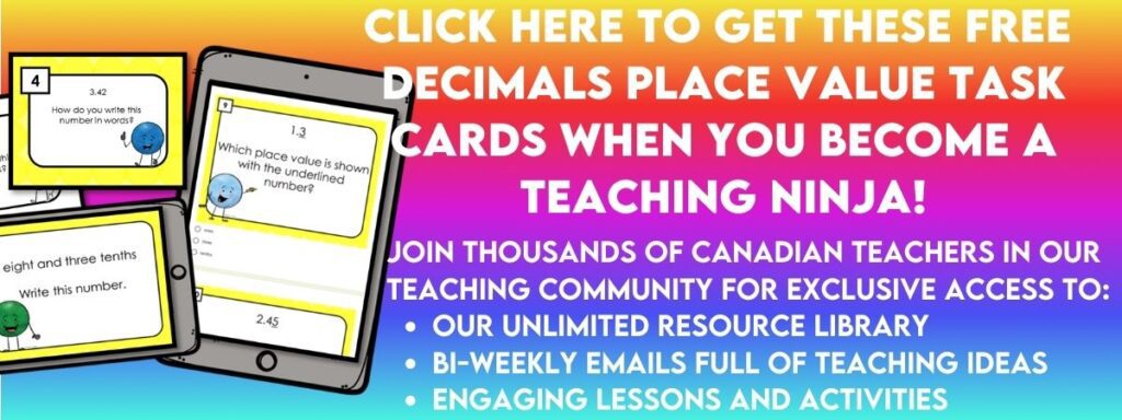 Click here to get a free set of decimals task cards when you sign up for our email list.