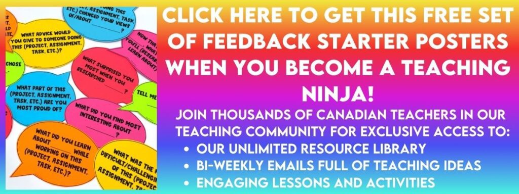 Click here to get a free set of feedback posters when you sign up for our email list.