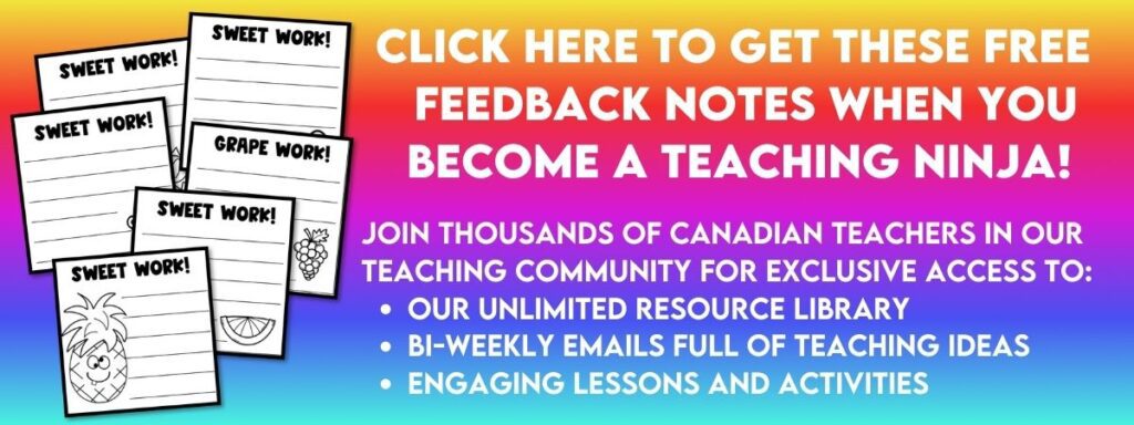 Click here to get a free set of feedback notes when you sign up for our email list.