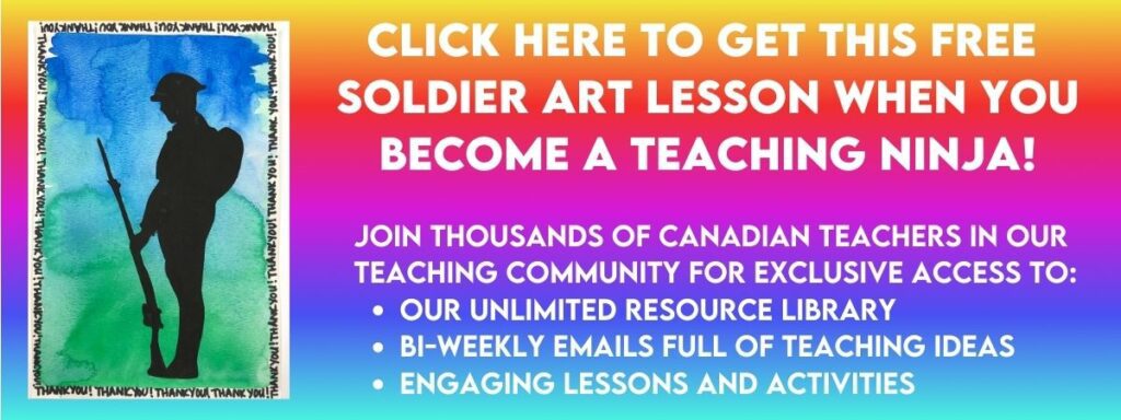 Click here to get a free soldier art lesson when you sign up for our email list.