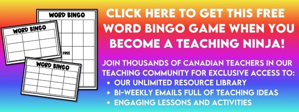 Click here to get a free word bingo game when you sign up for our email list.