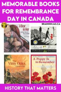 Check out these books you can use to help your students learn about Remembrance Day in Canada.  The list includes picture books, novels and short activities that require reading. Best of all, most of the books can also become part of your social studies lessons. Come take a look.