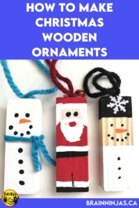 Create these adorable wooden Christmas ornaments using recycled game pieces and a little paint. Step by step instructions and design ideas are included