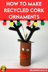 Recycle some of those corks or small round containers to make some adorable Christmas ornaments. This makes a great Christmas craft for the classroom or homeschool. Come get all the instructions and suggestions to make your own.