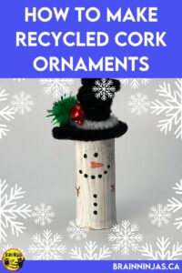 Recycle some of those corks or small round containers to make some adorable Christmas ornaments. This makes a great Christmas craft for the classroom or homeschool. Come get all the instructions and suggestions to make your own.