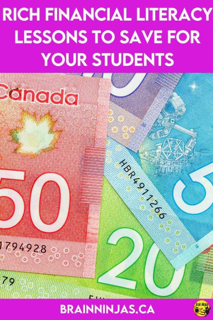 Rich Financial Literacy Lessons to Save For Your Students - Ninja Notes