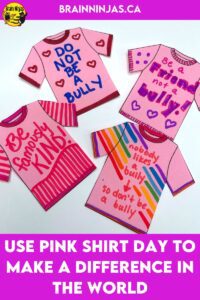 Are you looking for ways to teach your students how to stand up against bullying? Here is a list of activities you can try including activities for Pink Shirt Day, International Day of Pink or World Kindness Day.