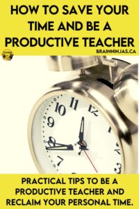 Teachers have so much to do every day and there doesn't seem to be enough time to do it all. Use these practical tips to be more productive with your teaching duties so you can reclaim your personal time! 