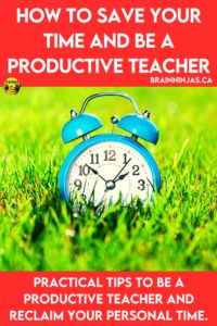 Teachers have so much to do every day and there doesn't seem to be enough time to do it all. Use these practical tips to be more productive with your teaching duties so you can reclaim your personal time! 