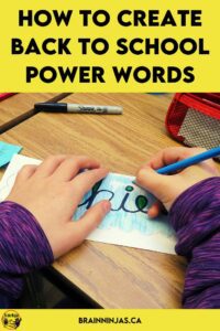 Try this quick activity that will last all year. We use power words instead of making goals. We talk about growth mindset and words that help us be our best. Then we make a display to share our words. This makes a great back to school activity or works perfect in the New Year. Come take a look!