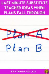 If you are a substitute teacher and the plans have fallen through, you need this post full of ideas. We cannot recommend planning for the worst more, but this post will get you through the start of day until things get sorted out. Come read it!