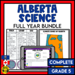 This is the cover the Alberta Science Full Year Bundle for Grade 5