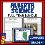 This is the cover the Alberta Science Full Year Bundle for Grade 5