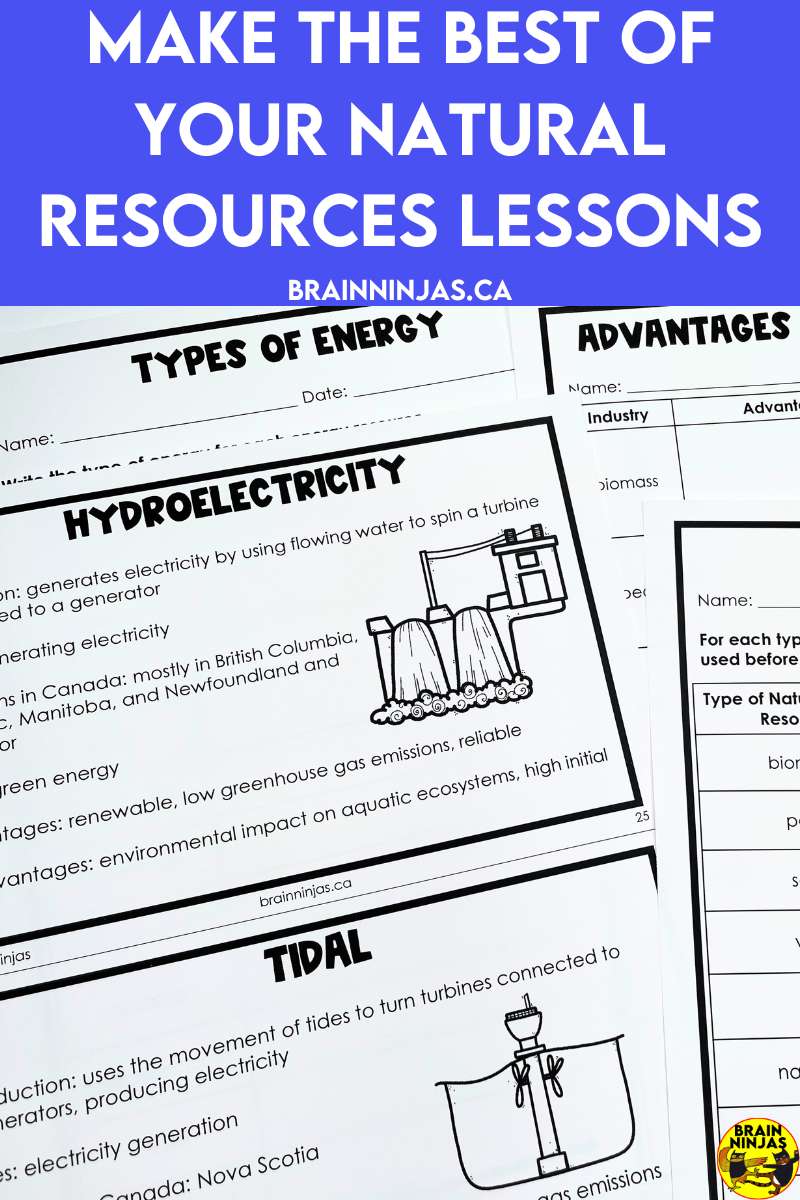 We have written resources to use to teach your students about natural resources. Students will learn how the resources are extracted, which are renewable and how they are used. Come take a look and get the lessons you need.