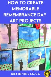 This whole post is full of some our favourite and most beuatiful art projects to use for your Remembrance Day bulletin boards. These go way beyond poppies, so come take a look to see which of these creations your students can use to honour the soliders who have given us Canadians our freedoms.