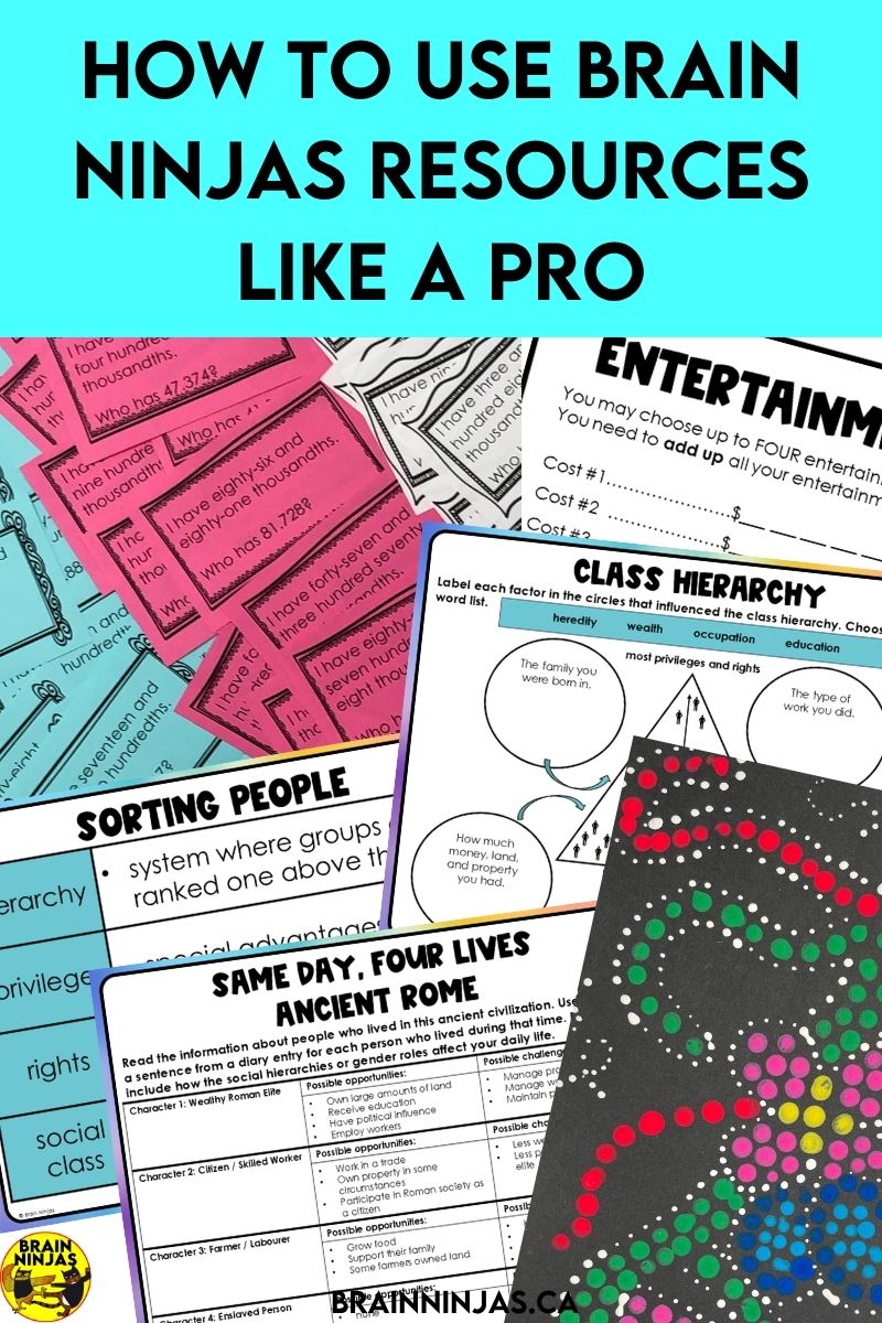 Let us help you use Brain Ninjas resources efficiently and easily. These tips will help you get and stay organized so you can teach like a ninja.