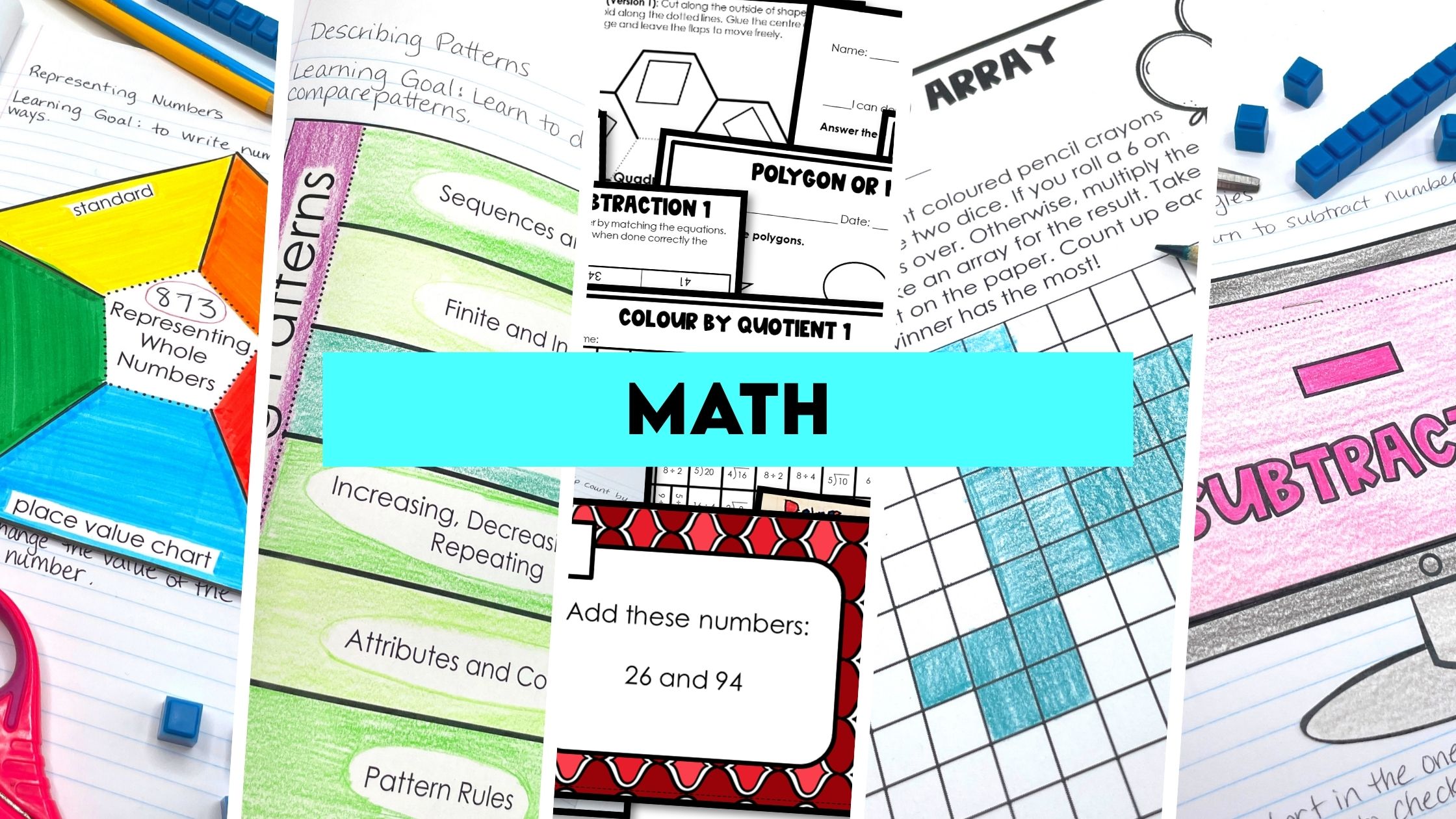 Brain Ninjas Grade 3-6 math resources for Alberta, including interactive units, worksheets and task cards