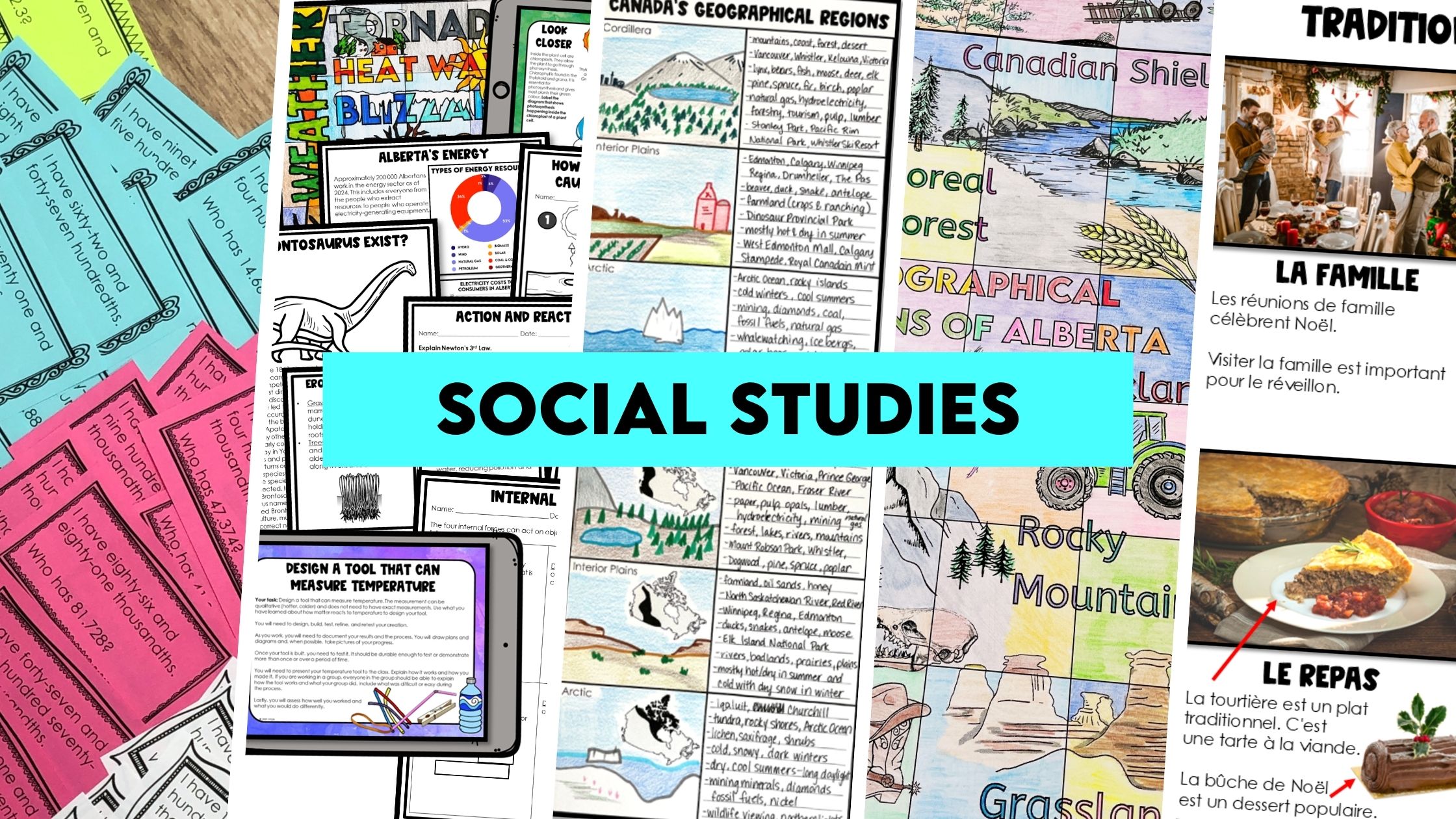 Brain Ninjas Grade 3-6 Alberta social studies resources, including full-year lessons, units, drama circles, posters and interactive games.