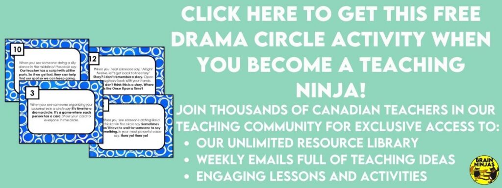 Click here to get a free drama circle when you sign up for our email list.