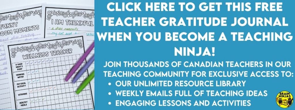 Click here to get a free teacher gratitude journal when you sign up for our email list.
