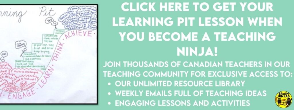 Get a copy of the learning pit lesson when you sign up for our email list.
