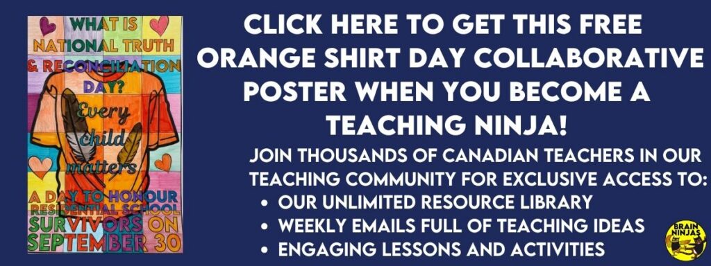 Get this poster for National Truth and Reconilication Day when you sign up for our email list.