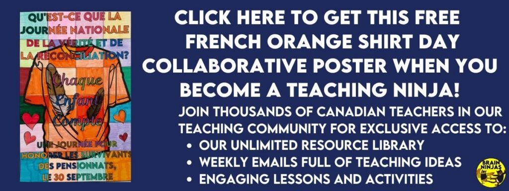 Get this French poster for National Truth and Reconilication Day when you sign up for our email list.