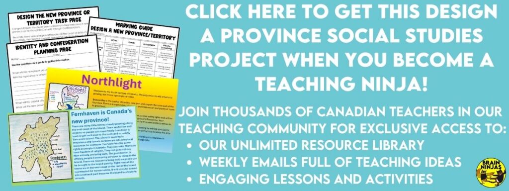 Click here to get this Design a Province Social Studies project when you become a teaching ninja!