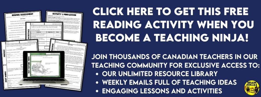 Click here to get this reading activity that includes a reading passage, word work, comprehension skills and all the mini lessons to teach it all.
