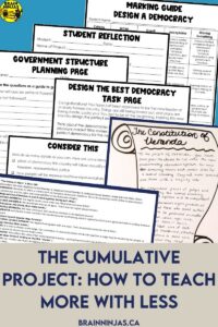Learn how projects in your social studies class can cut down on your workload while being engaging for students.