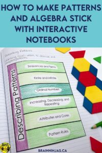 Studies show that cutting, pasting and writing helps make connections in the brain so interactive notebooks are perfect for your math class. Make the learning last!