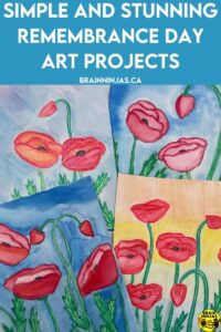 This art project is made with materials you already have in your classroom and is a perfect poppy art project for Remembrance Day.